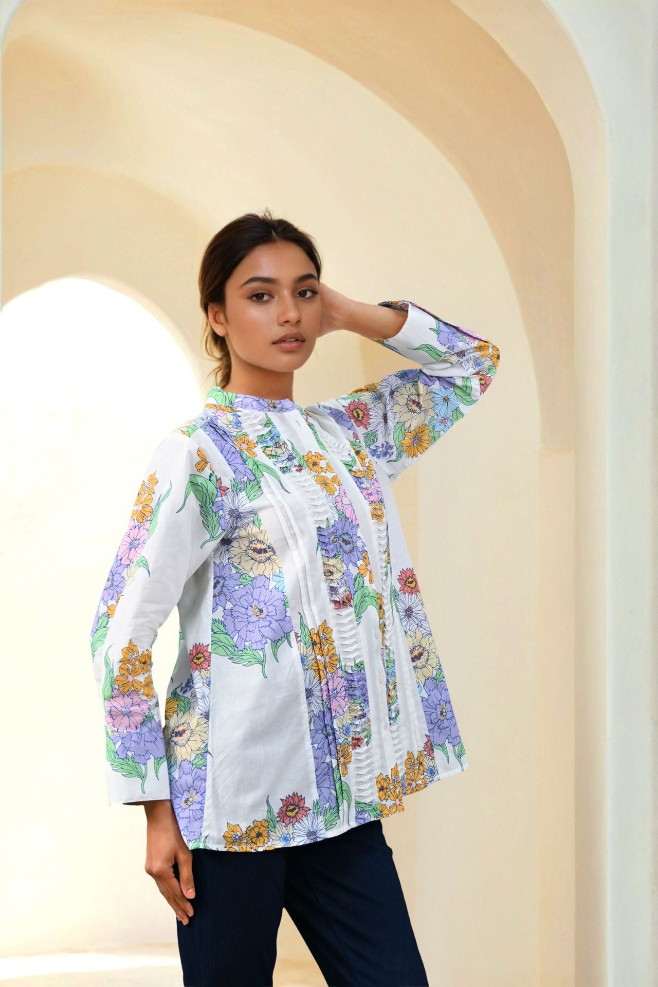 Freyaa White Garden Bloom Top image 4
