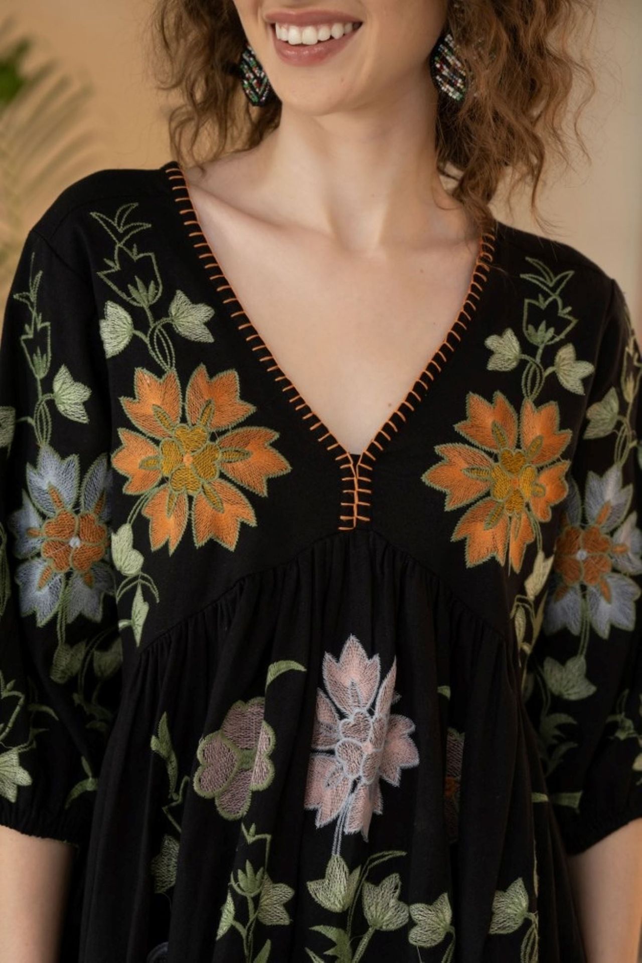 Freyaa Floral Elegance Black Tunic image 2