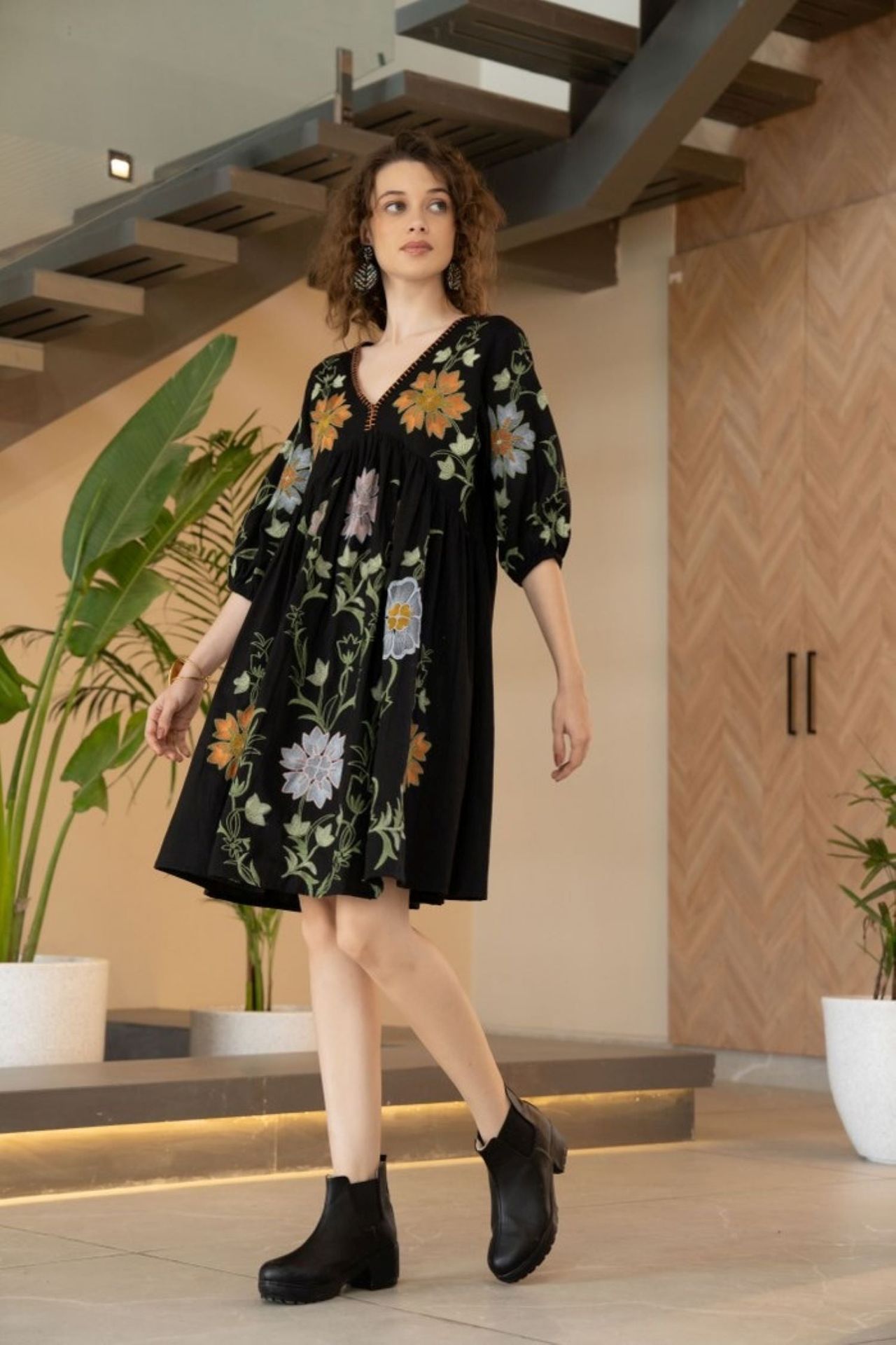 Freyaa Floral Elegance Black Tunic image 4