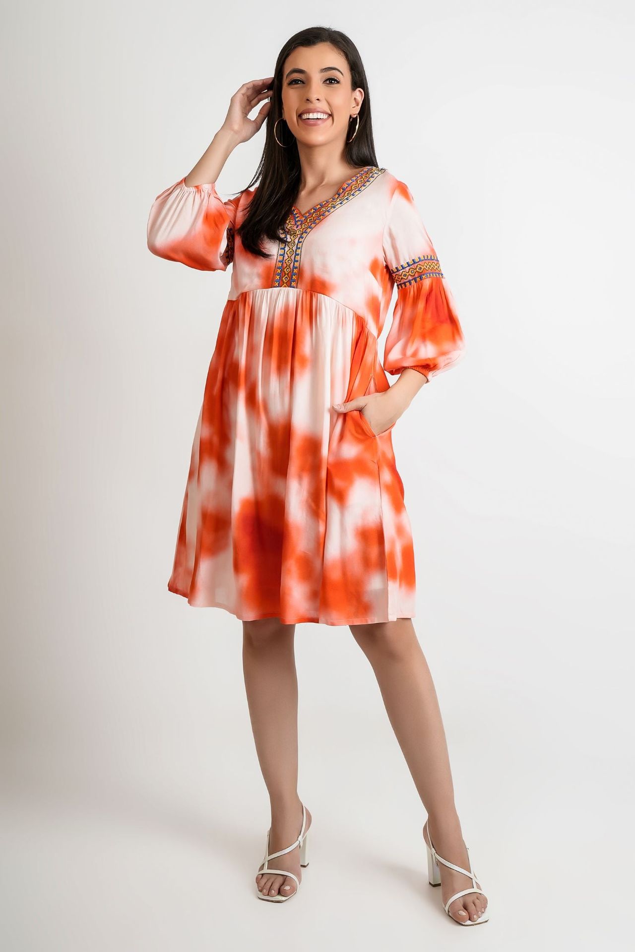 Freyaa Orange Glow Cotton Tunic image 2