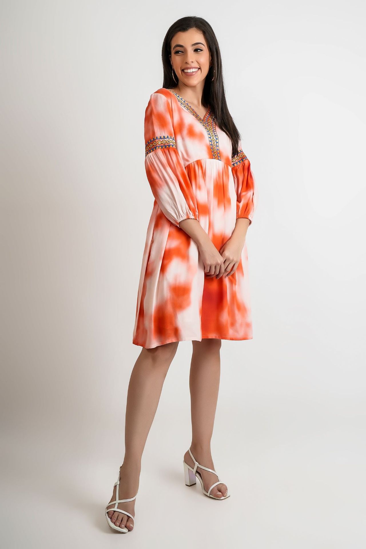 Freyaa Orange Glow Cotton Tunic image 4