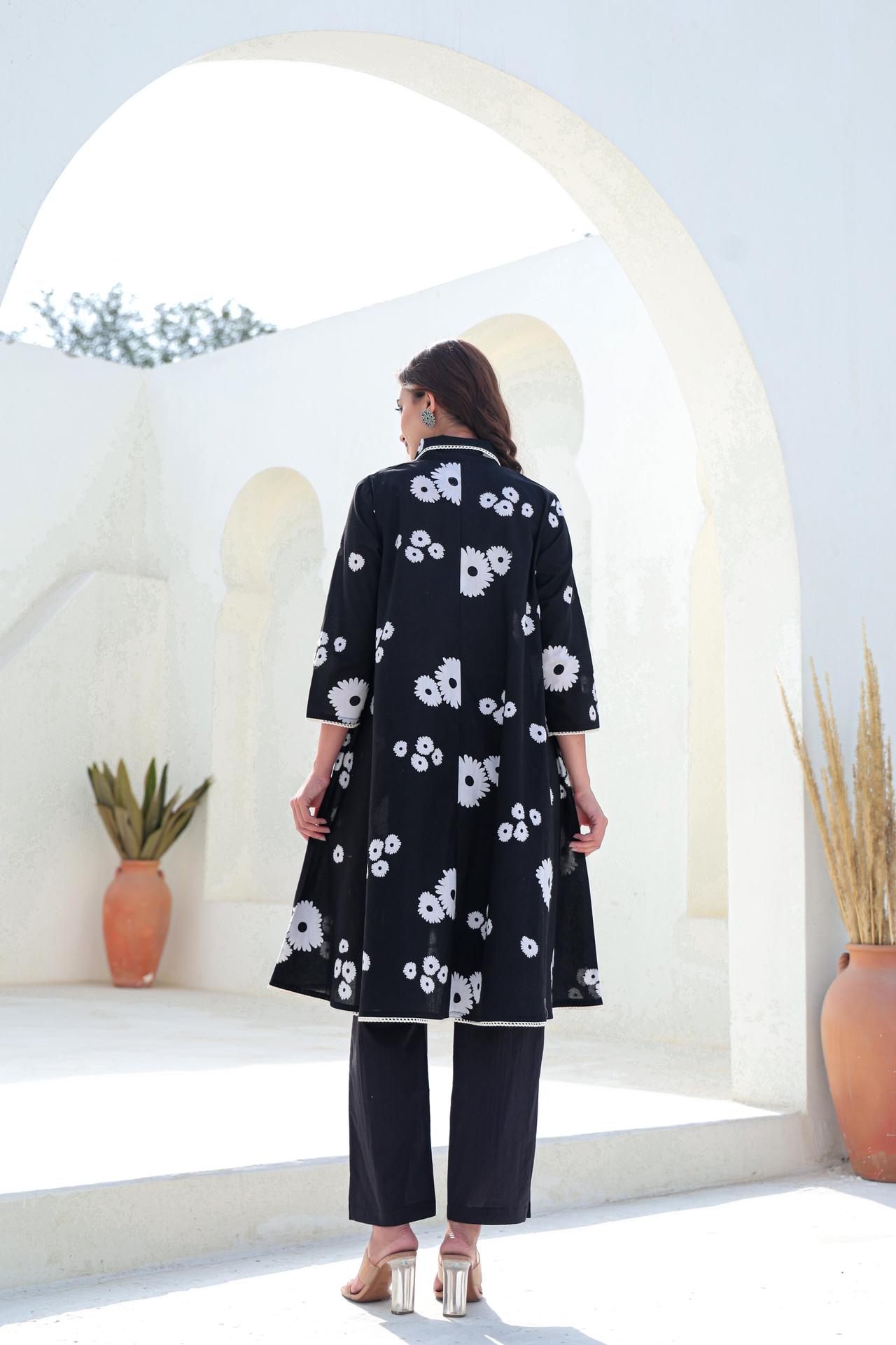 Floral Whispers In Black Co-ord Set image 2