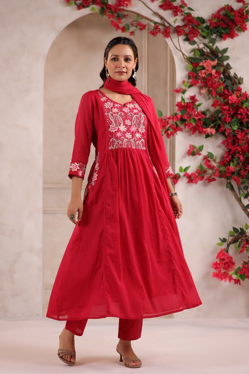 Rani Elegance Hand Worked Suit With Dupatta image 2