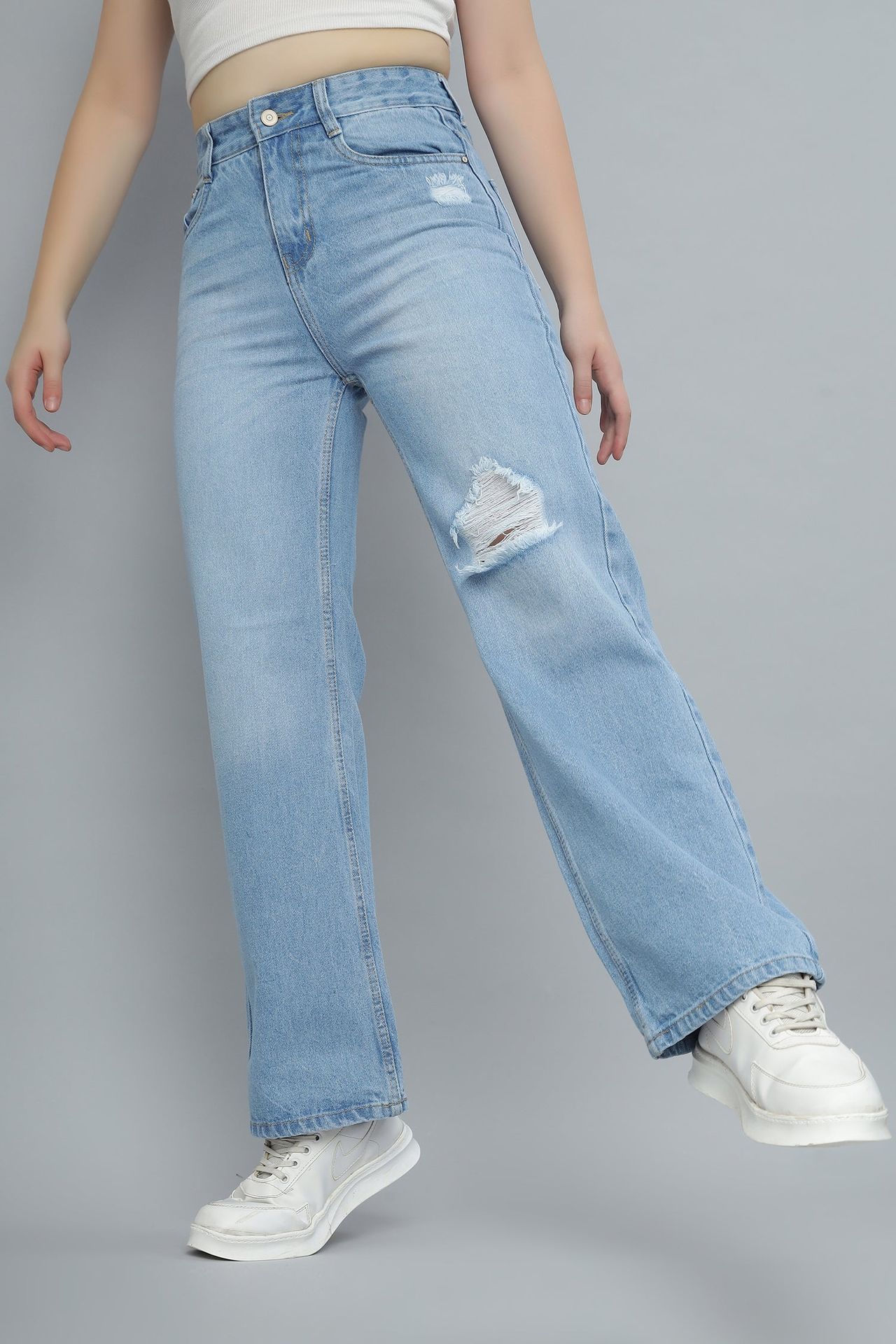Side Ripped Street Denim image 3