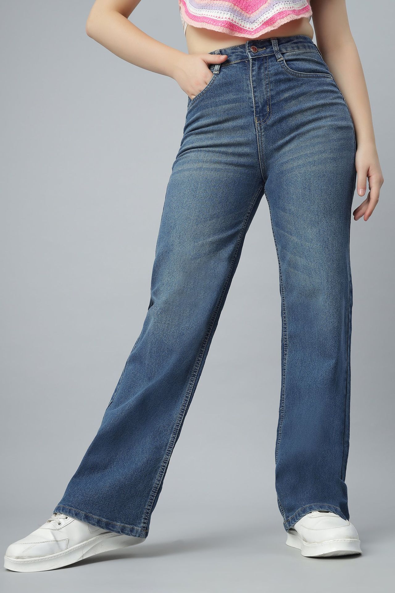 Straight Cut Blue Denim image 2
