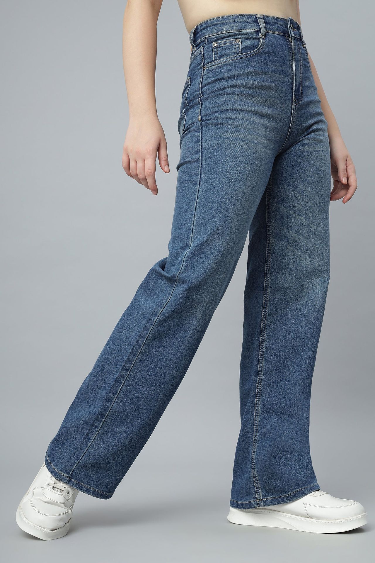 Straight Cut Blue Denim image 4