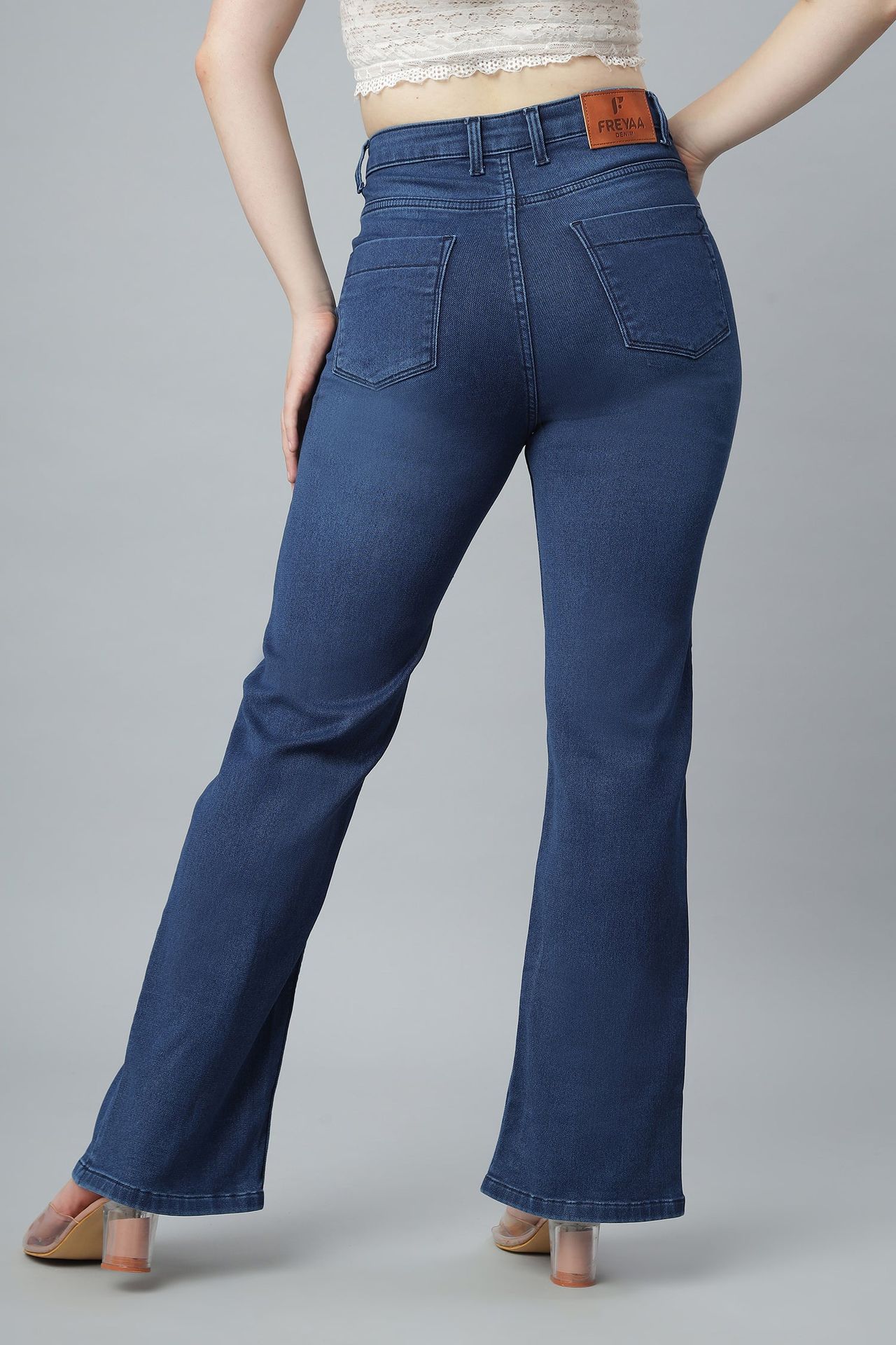 Side Slit Blue Denim image 6