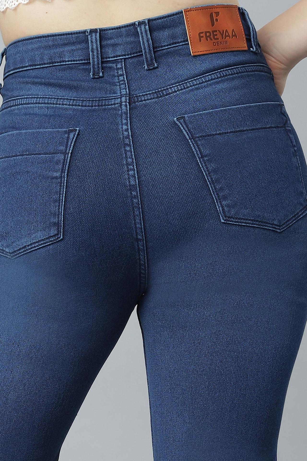 Side Slit Blue Denim image 7