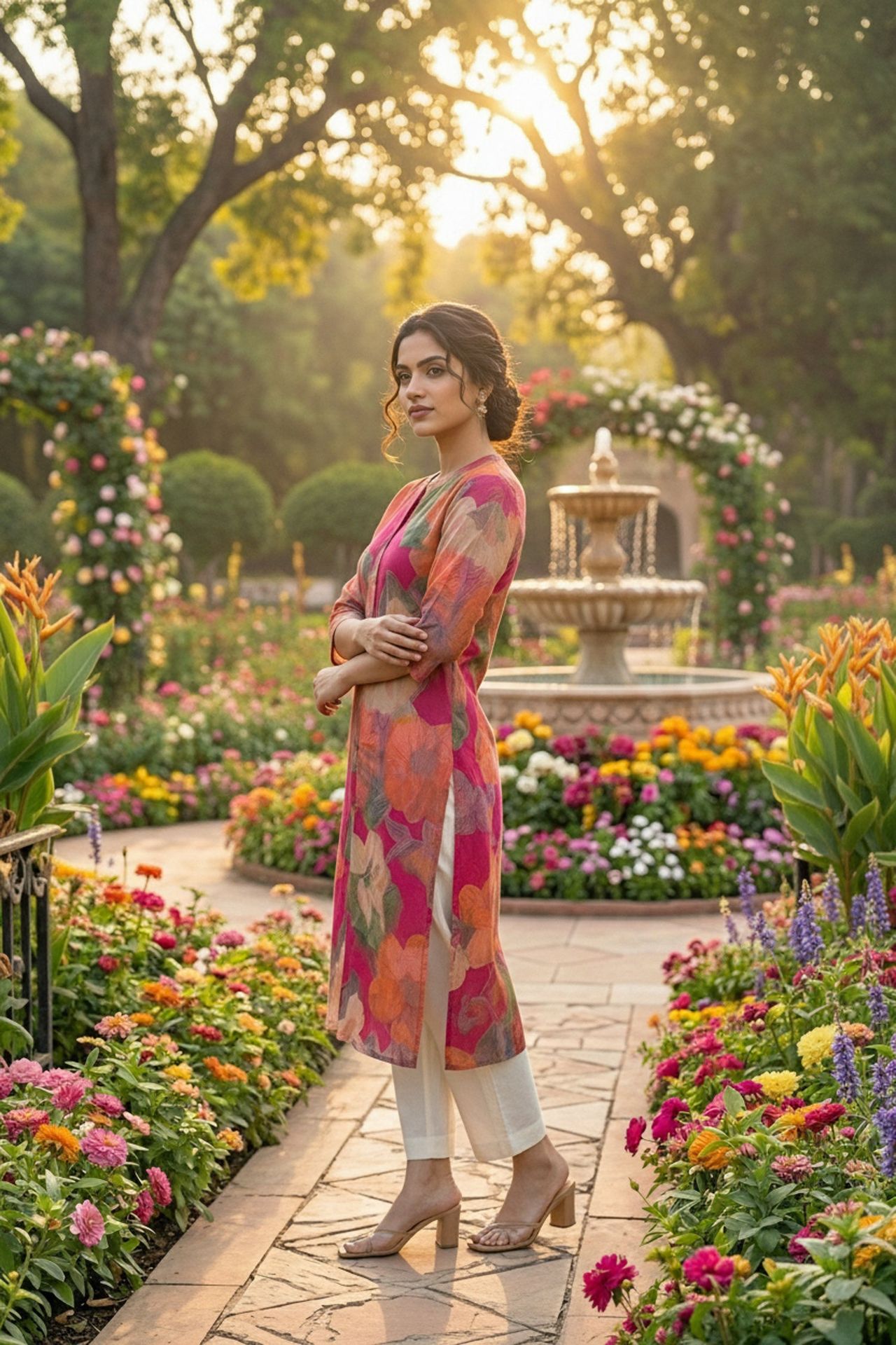 Rani Digital Printed Cotton Long Kurti image 4