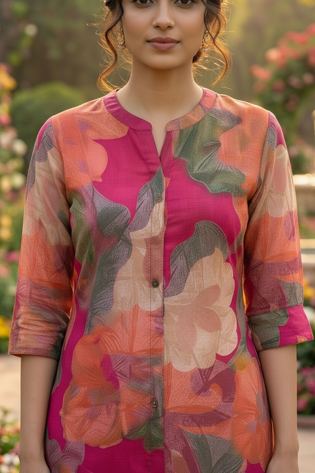 Rani Digital Printed Cotton Long Kurti image 5