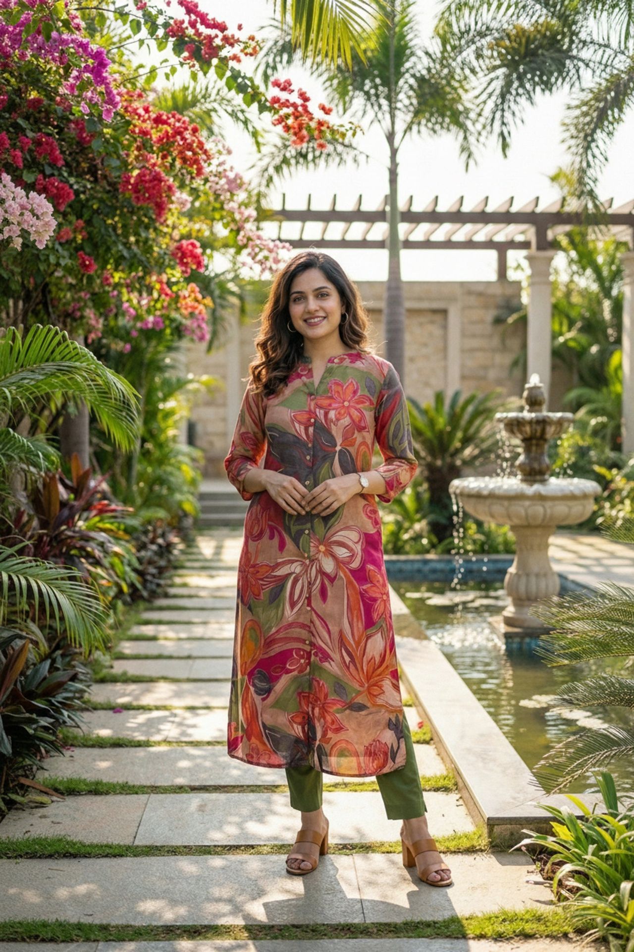 Rani Royale Cotton Long Kurti With Embroidered Work