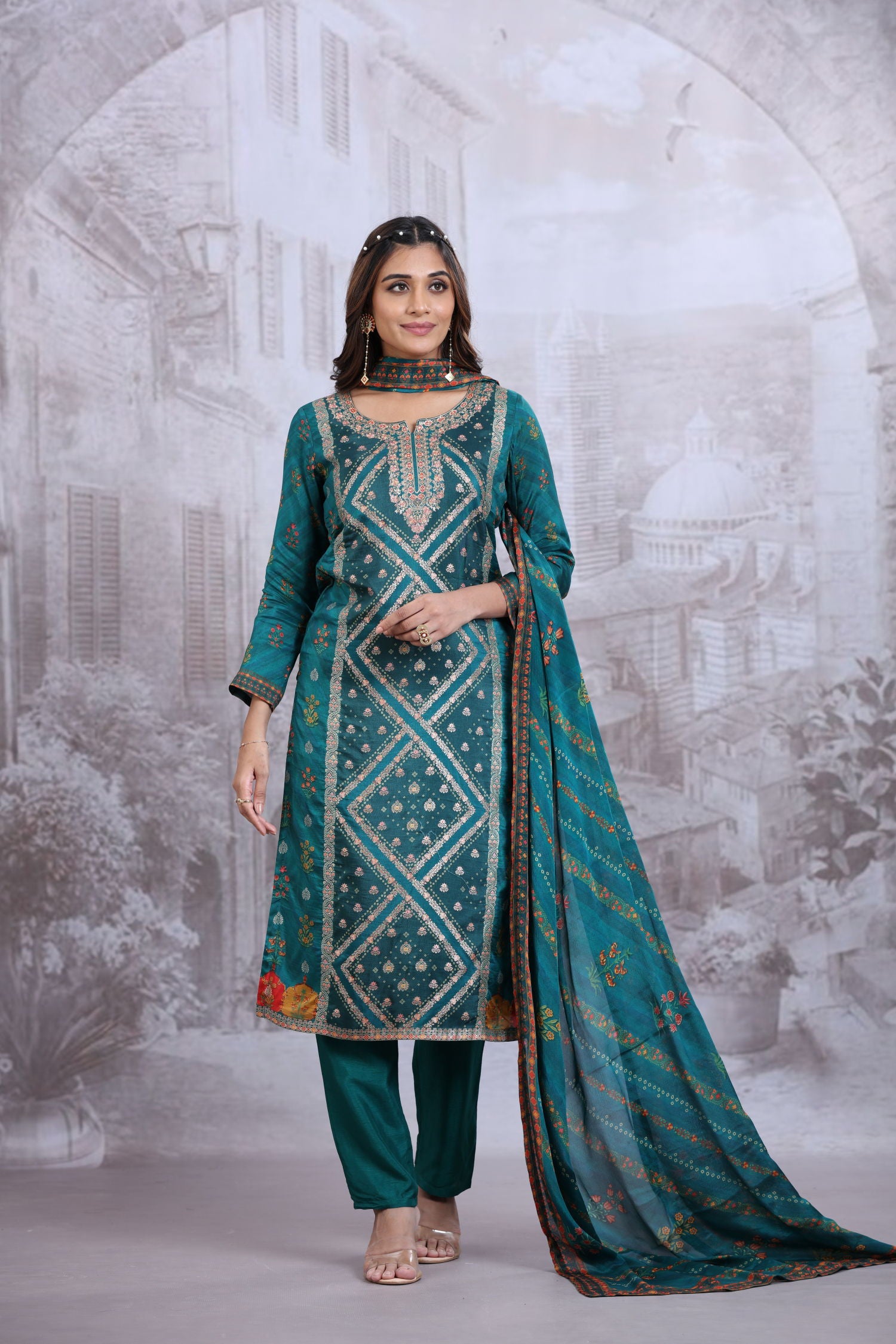 Silken Serenity Three Piece Kurta Set image 5