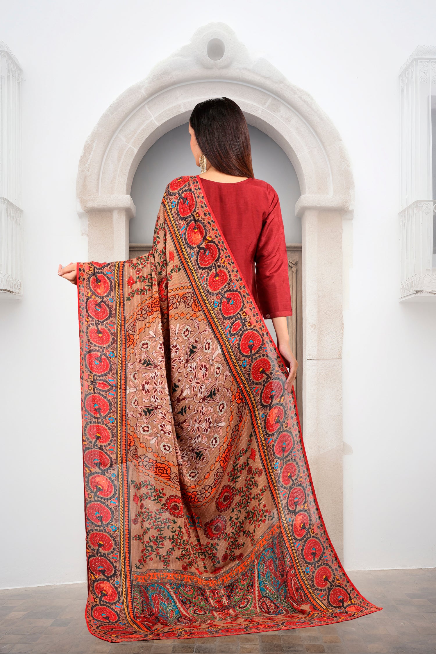 Elegance In Silk Three Piece Kurta Set image 5