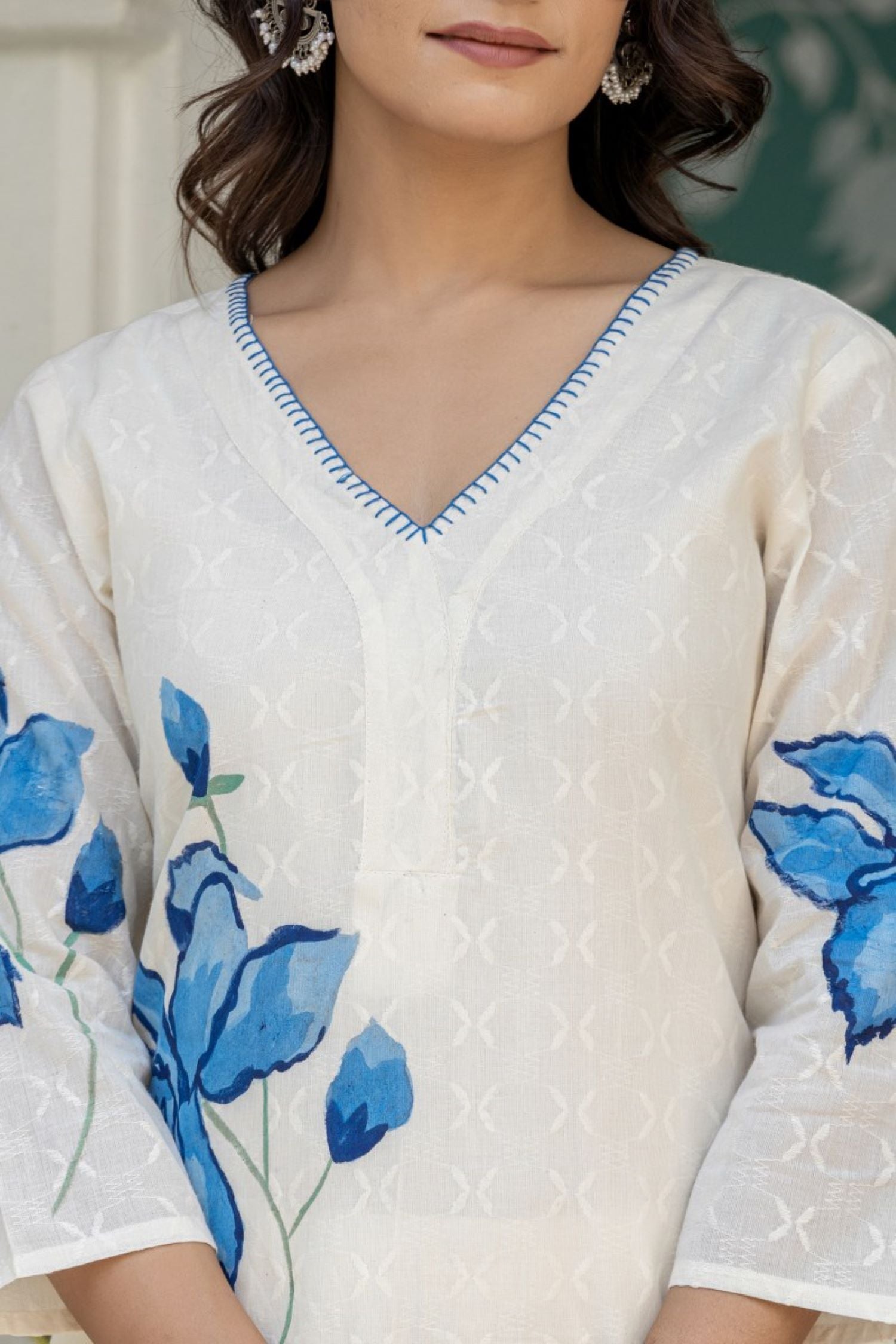 Linen With Digital Print And Embroidery image 5