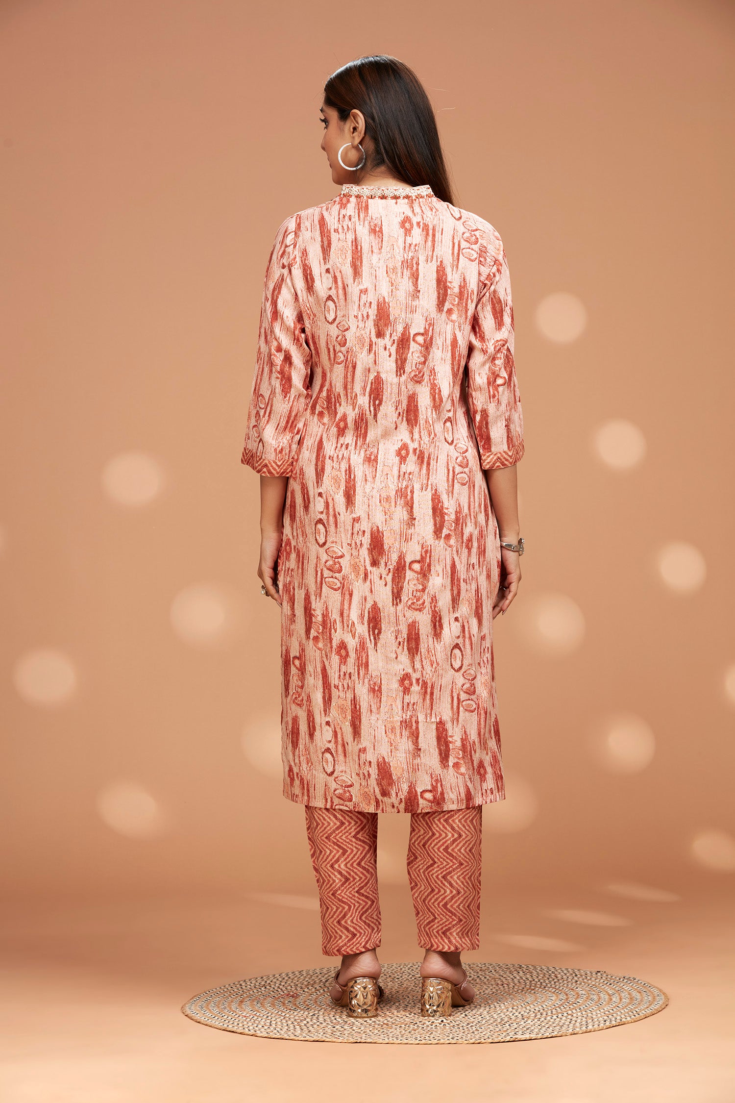 Rayon V Neck Two-piece Kurta Set image 5