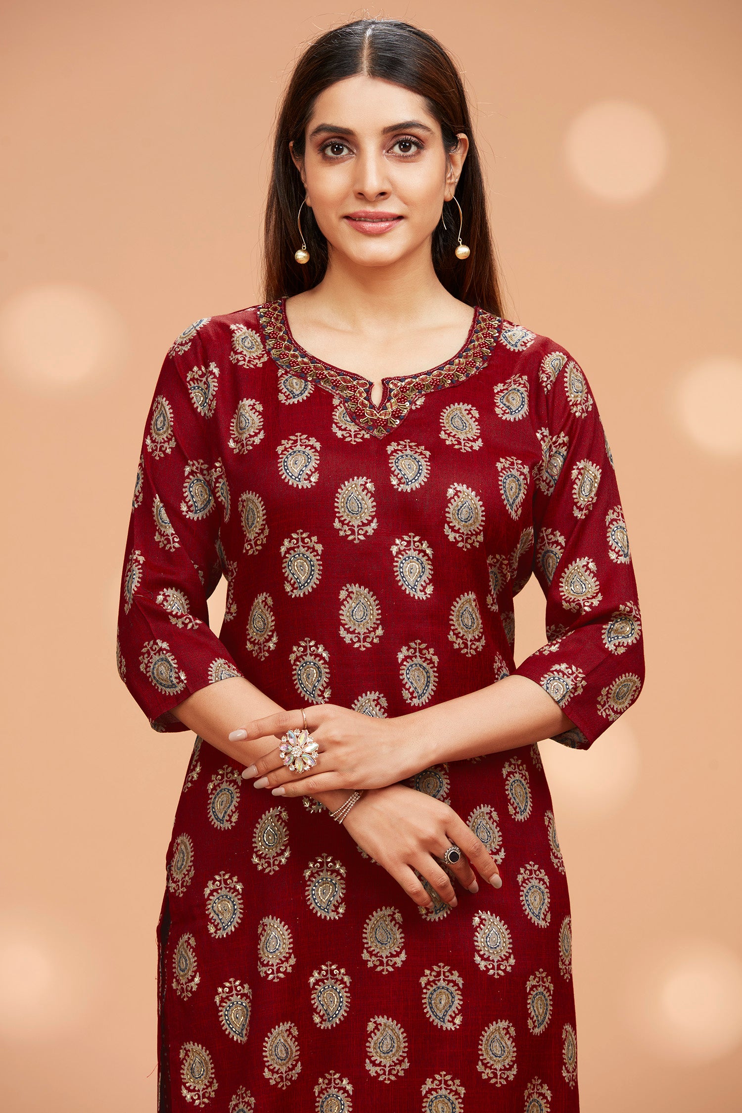 Pasiley Two-piece Rayon Kurta Set image 3