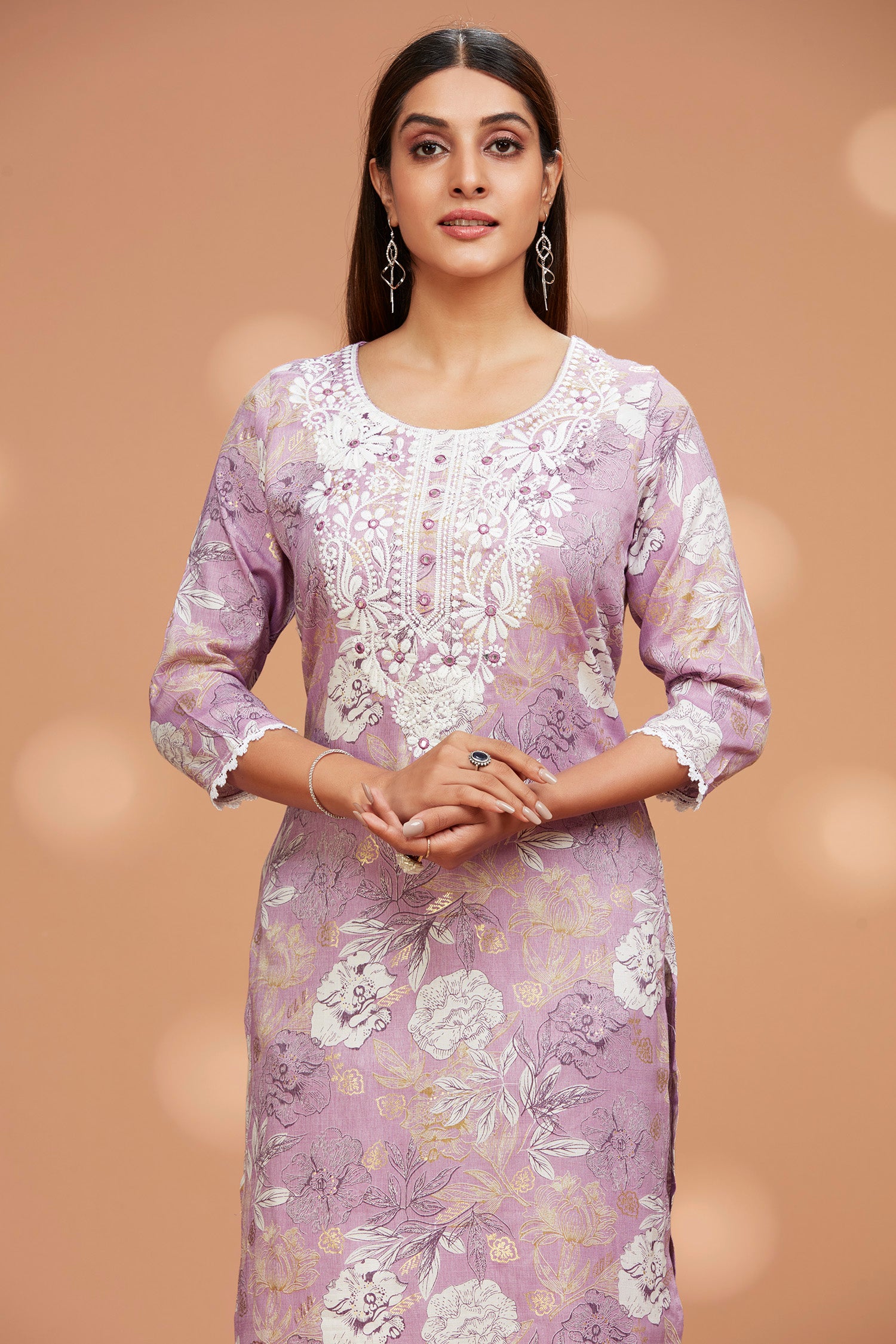 Two-piece Printed Rayon Kurta Set image 3