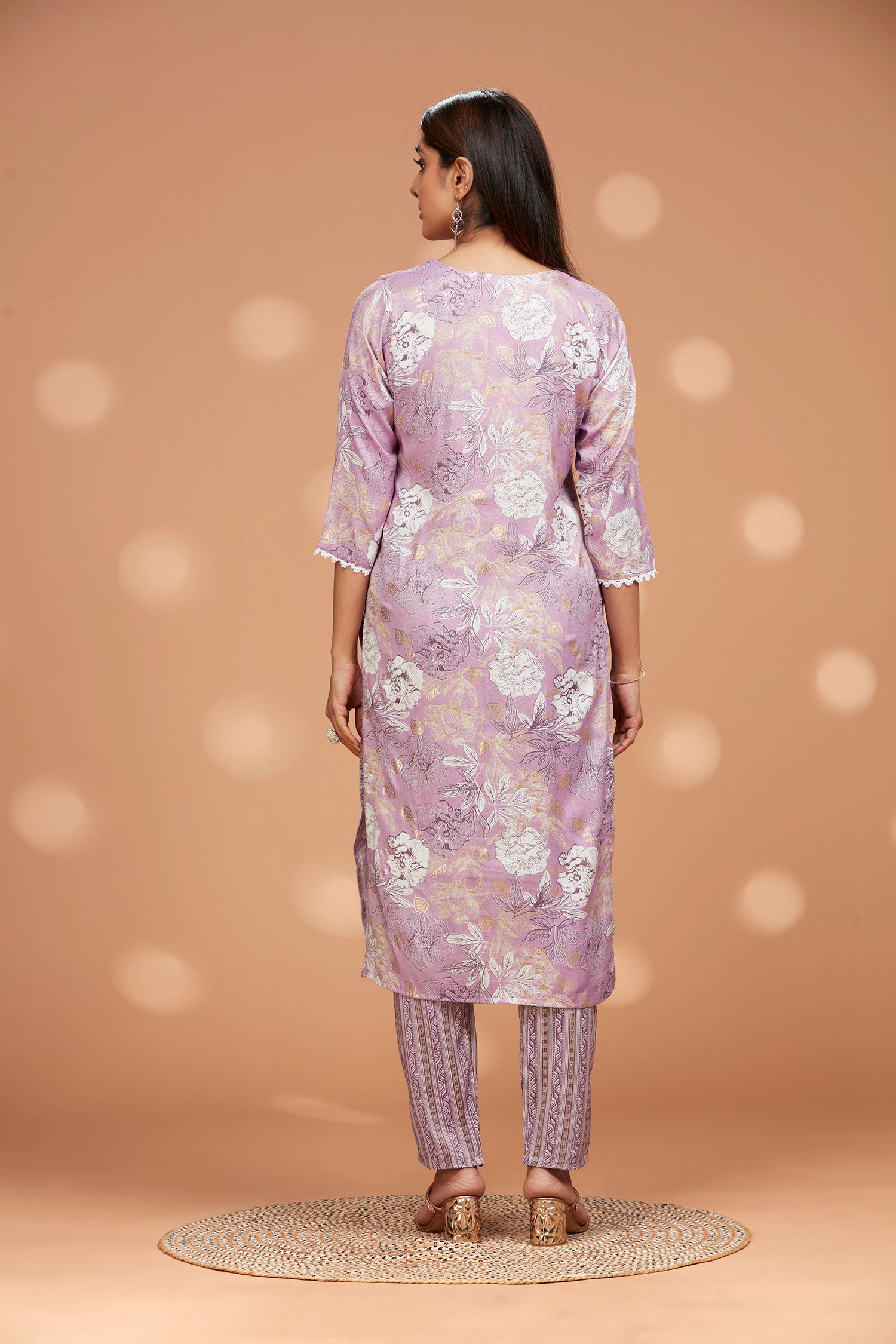 Two-piece Printed Rayon Kurta Set image 5