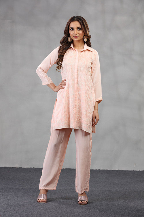 Viscos Embroidered Kurta Co_ord Set image 5