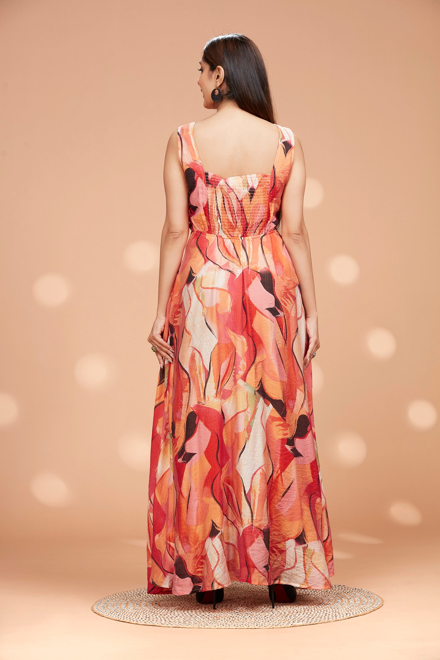 Cotton Flowy Sleeveless Long Gown (COPY) image 5