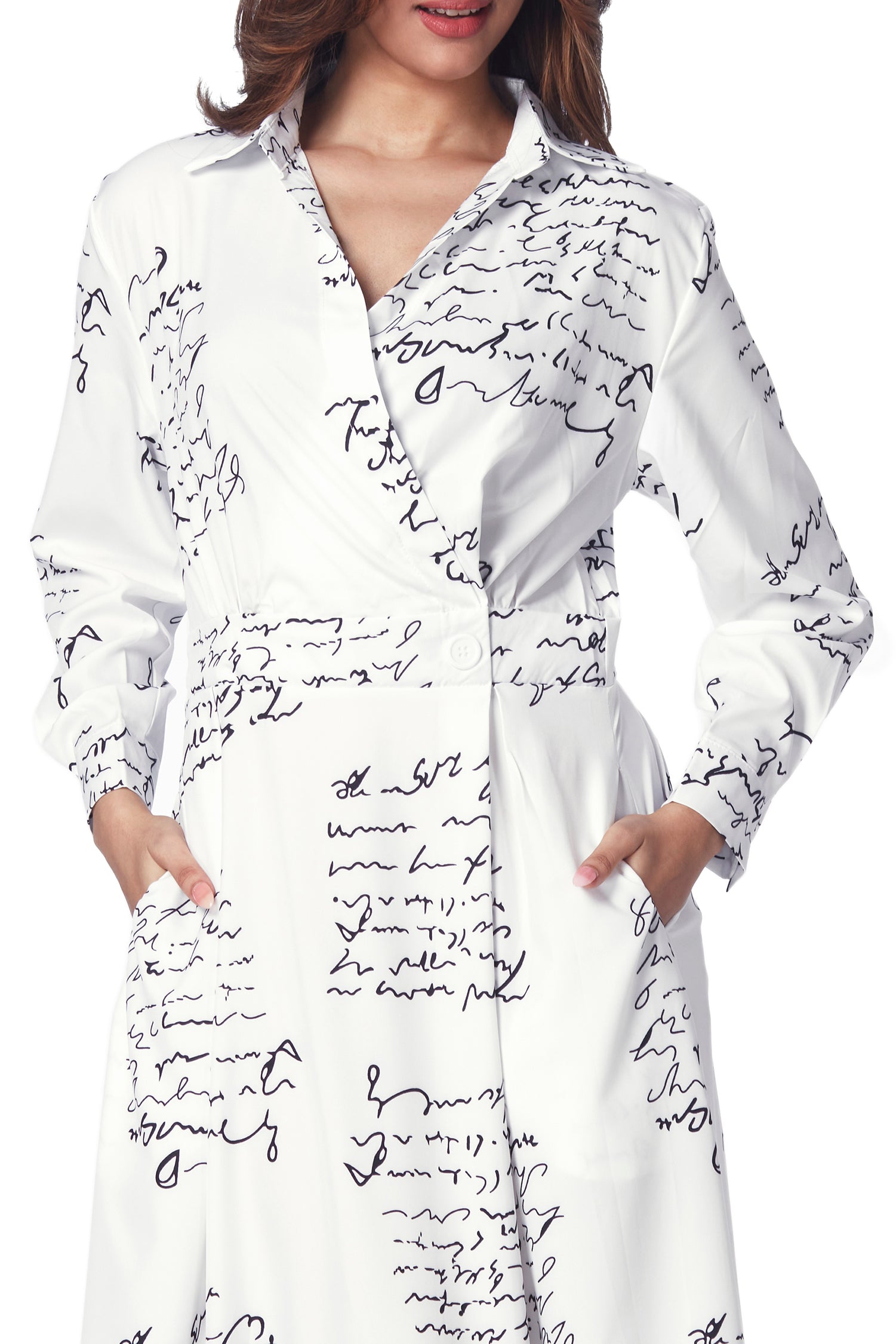 Script Print Dress image 6