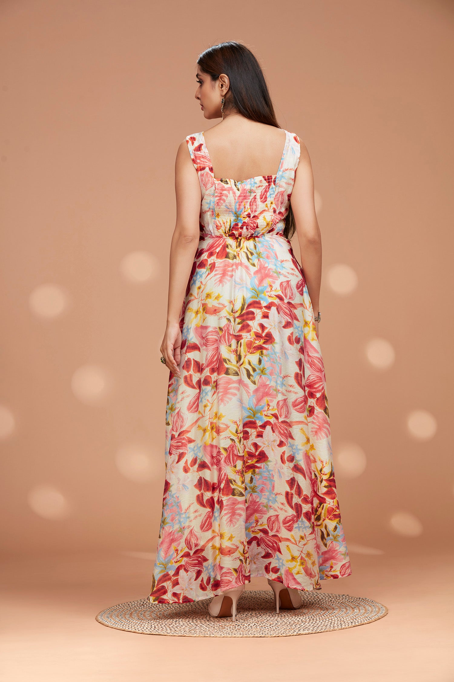 Floral Cotton Flowy Sleeveless Long Gown image 5