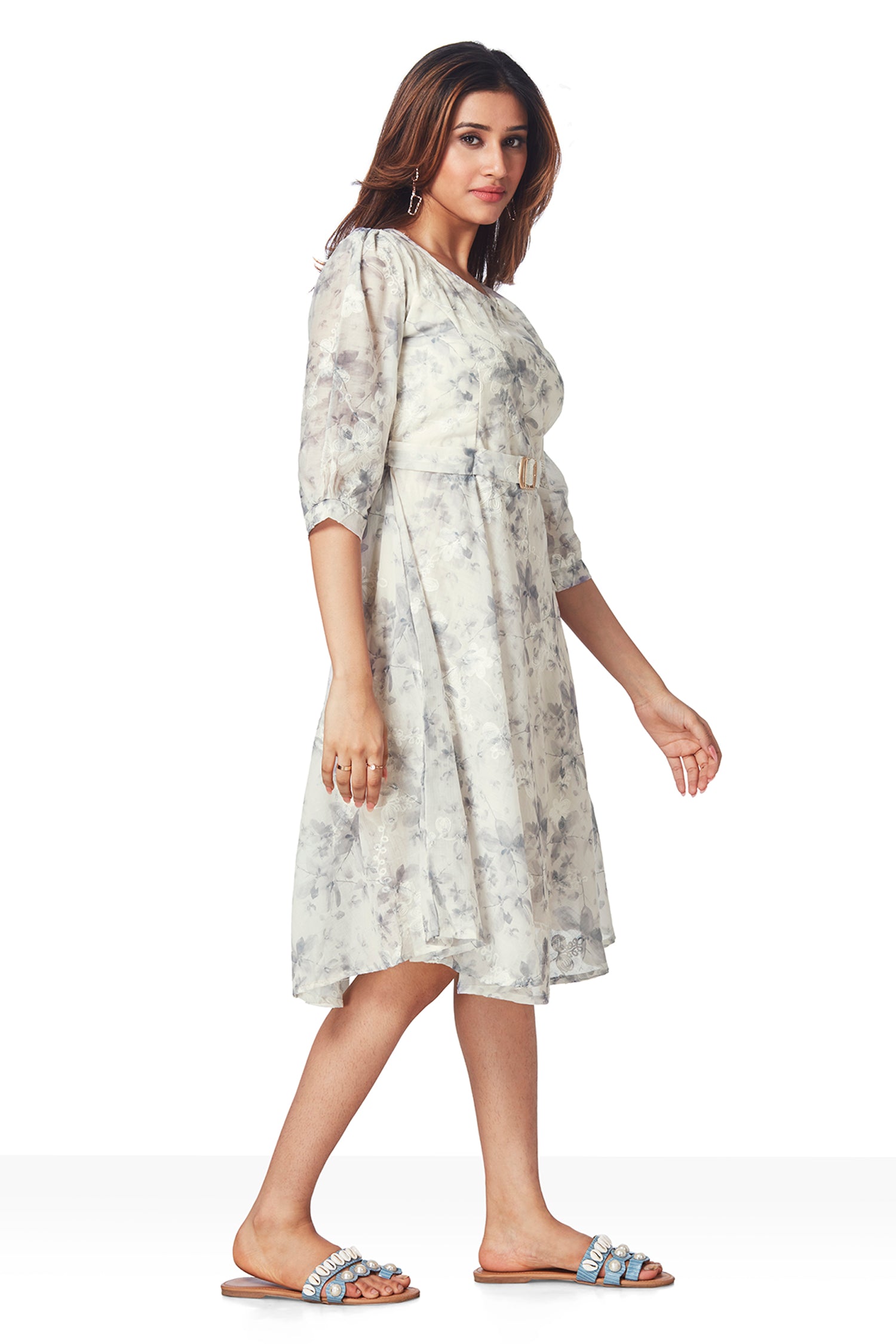 Classy Cotton Floral Printed Tunic Dress image 2