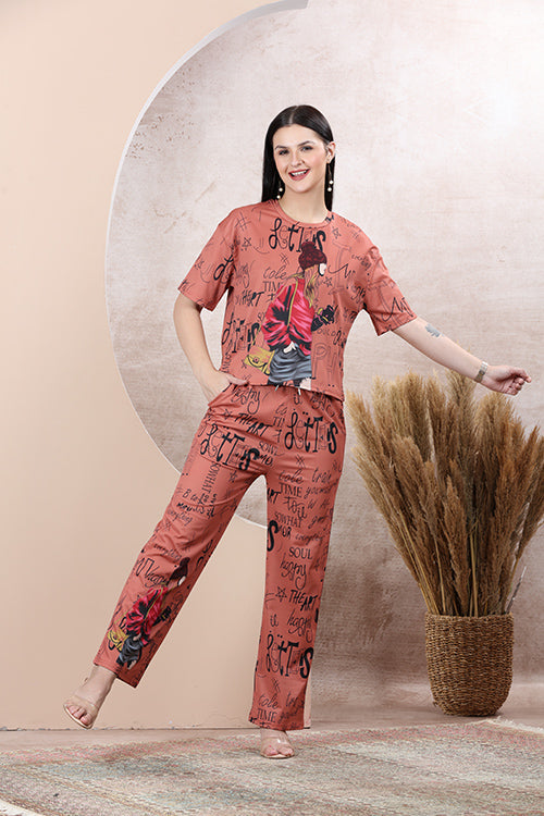 Holiday Wear Co-ord Set - (BROWN) image 2