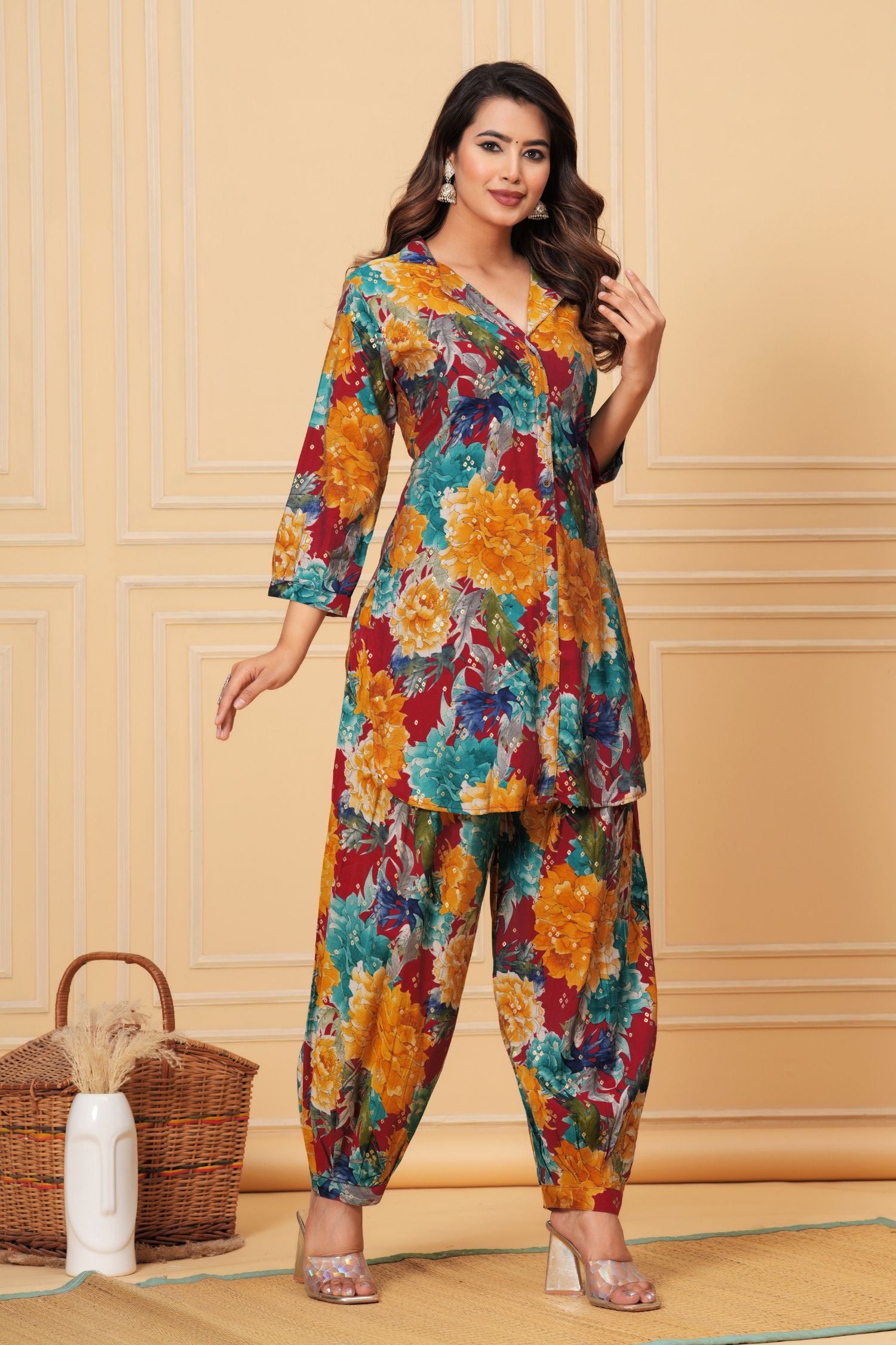 Pathani Big Floral Co-ord Set image 6