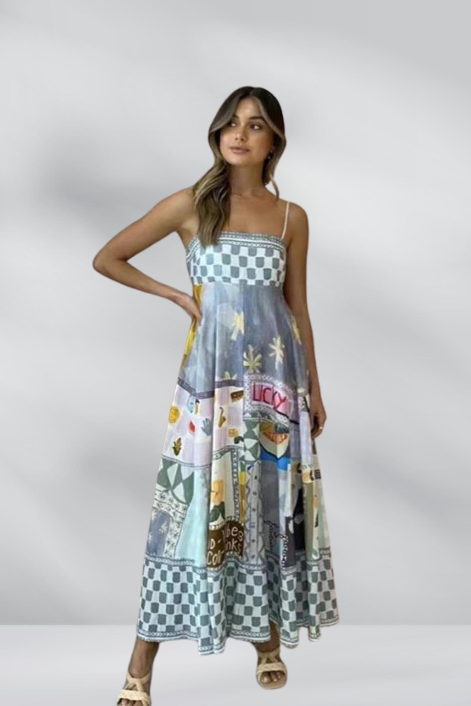 Strap Style Dress (GREY) image 2