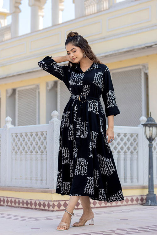 Shirt Long Dress With Belt image 4