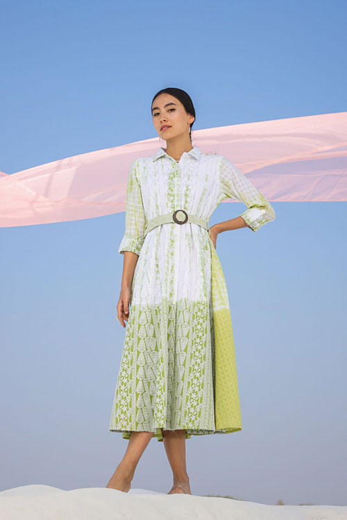 All-over Embroidery Long Length Dress Belt image 5