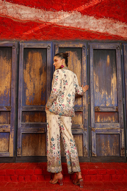 Partywear Cotton Co-ord Set With Jacket image 6