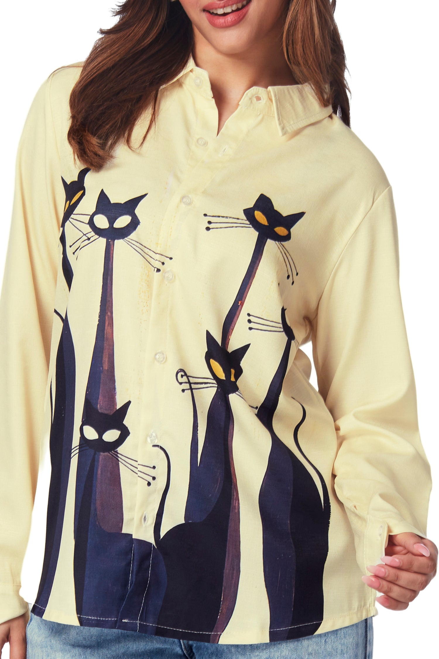 Kitty Cat Print On Shirt image 6