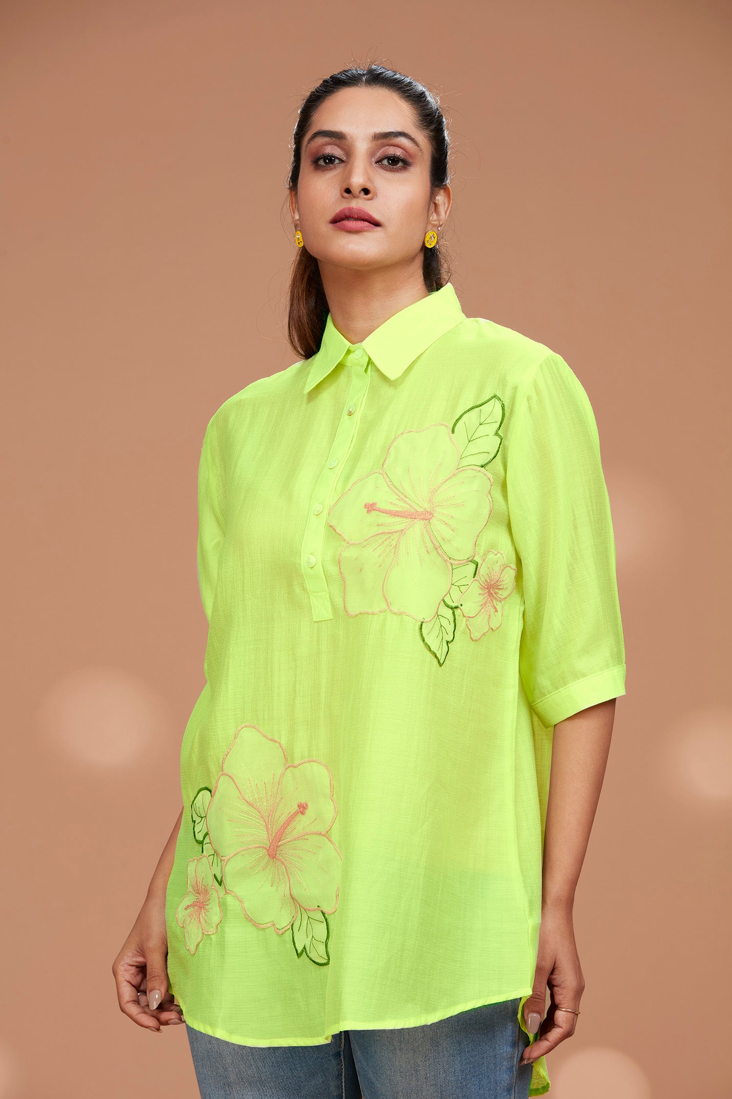 Hibiscus Flower Printed Shirt image 2