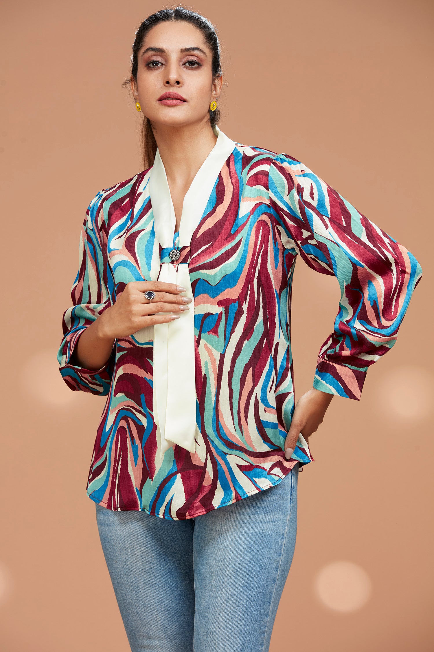Satin Front Knot Top image 4