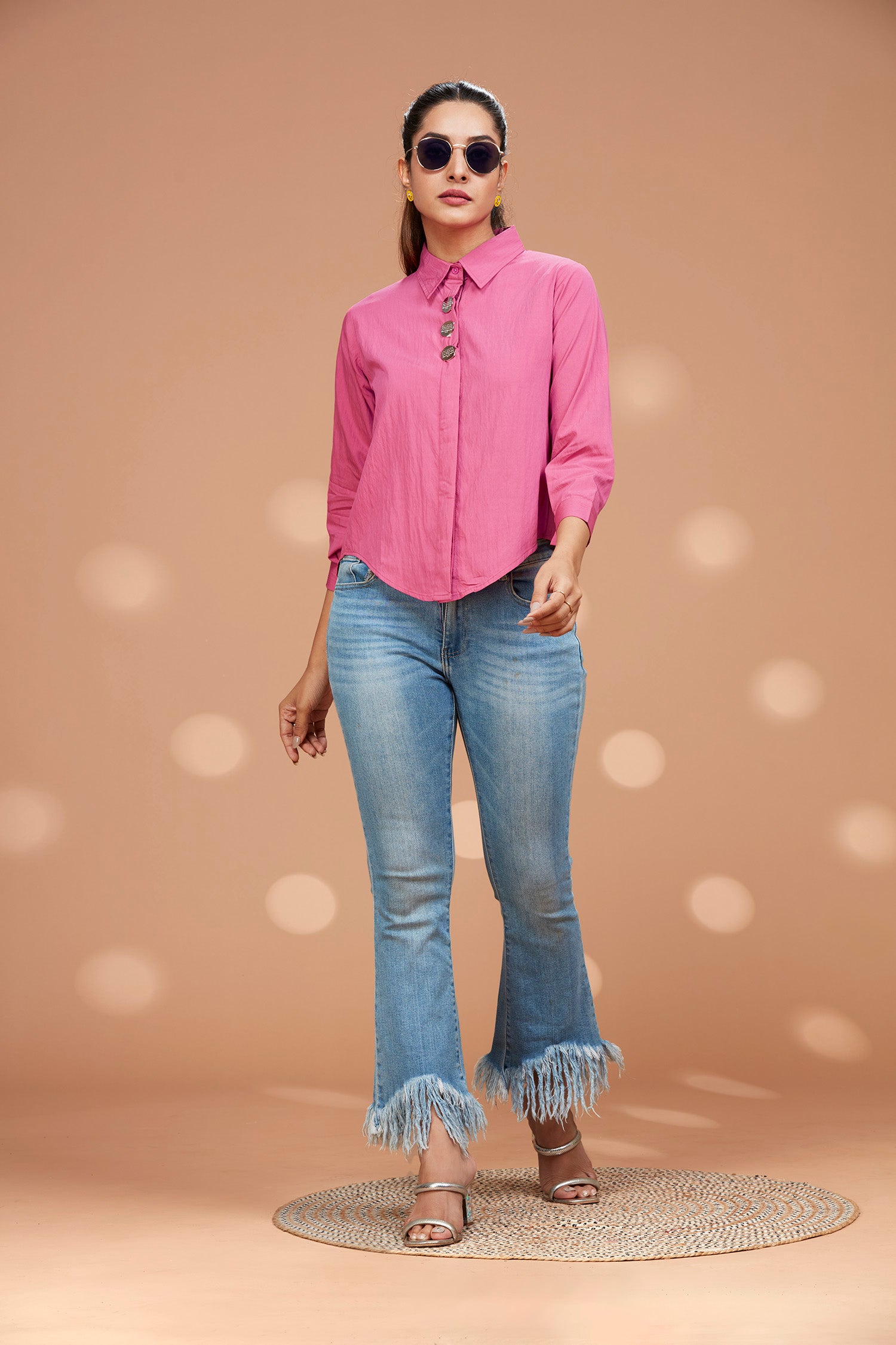 Fuchsia Crinkled Top image 5