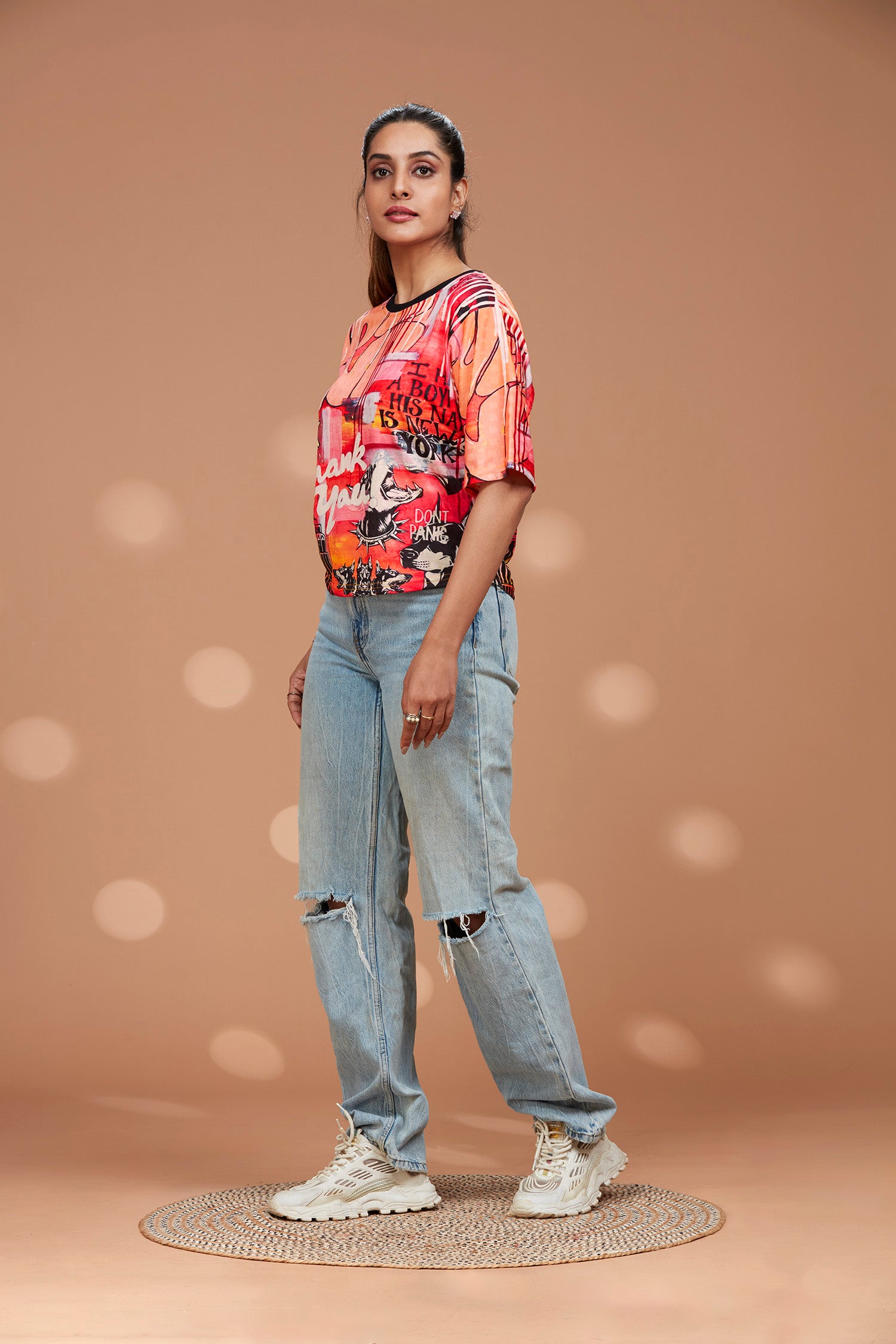 Loose Fit Thank You Printed T-shirt image 4