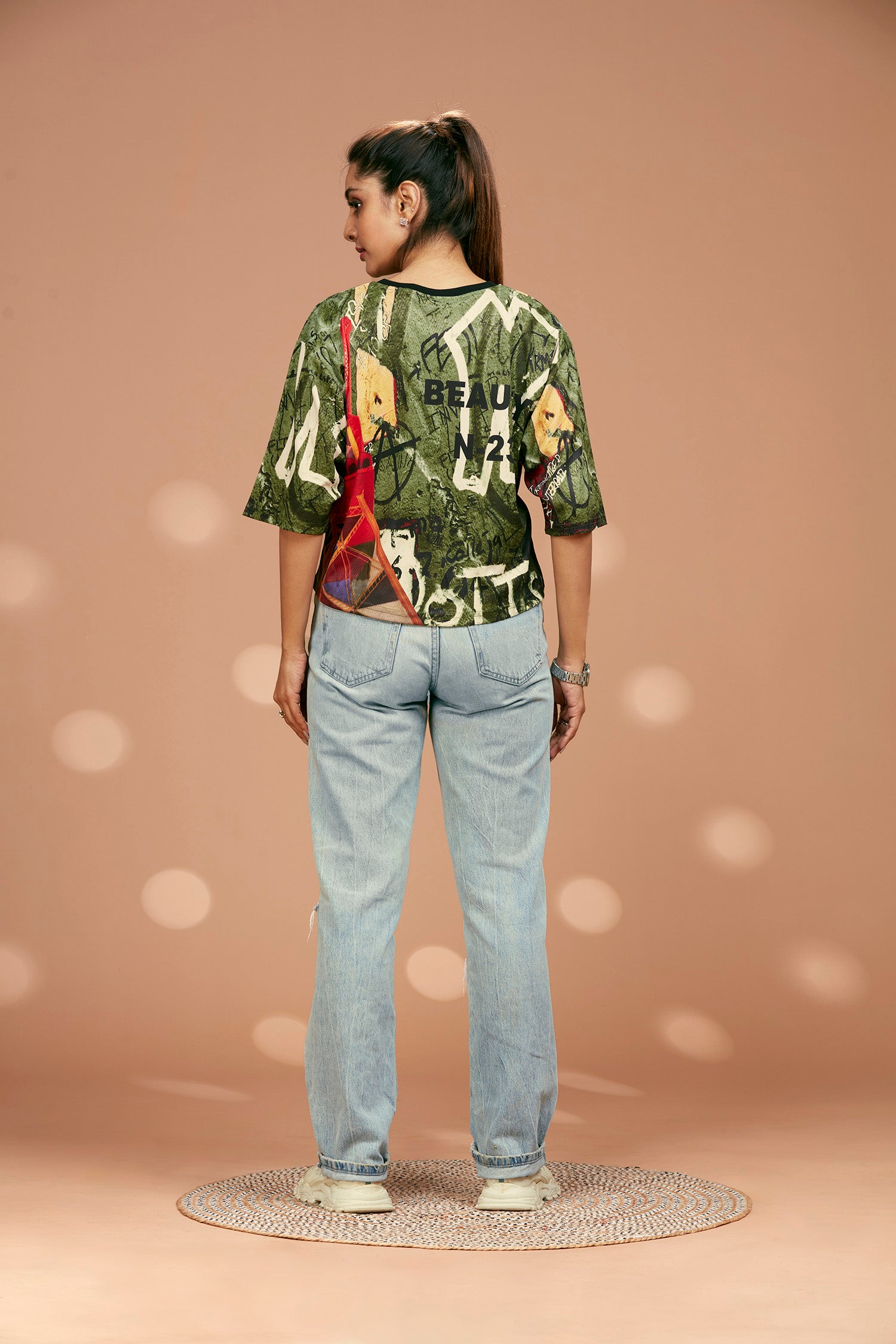 Loose Fit Printed Crop Top image 6