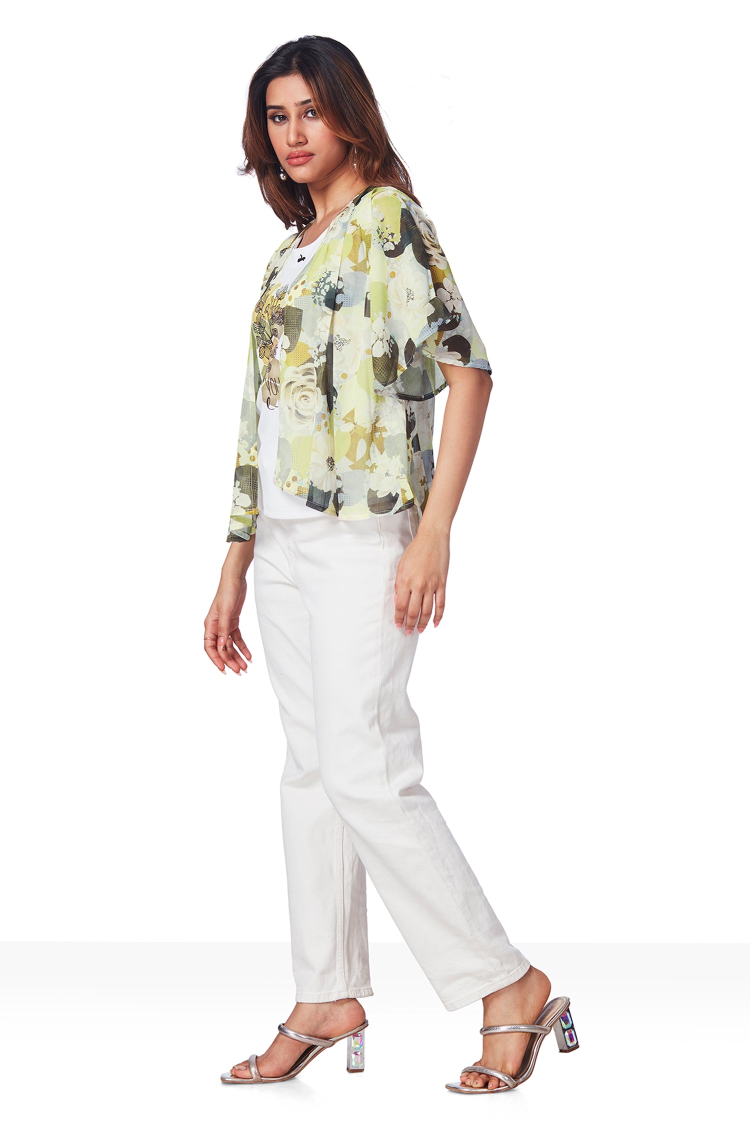 Georgette Floral Top With Tshirt Inside image 3