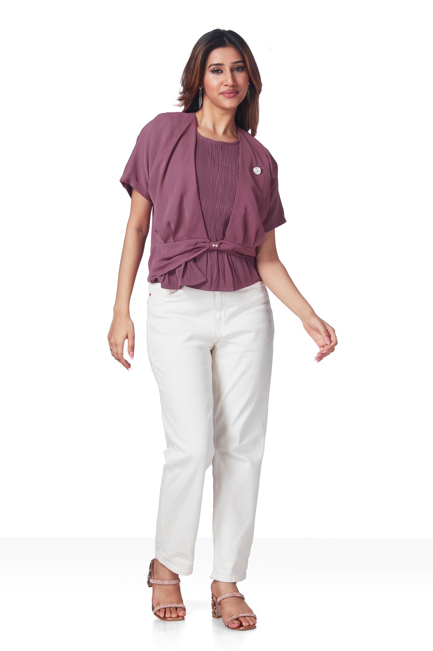 Partywear Top With Self Inner Attached image 5