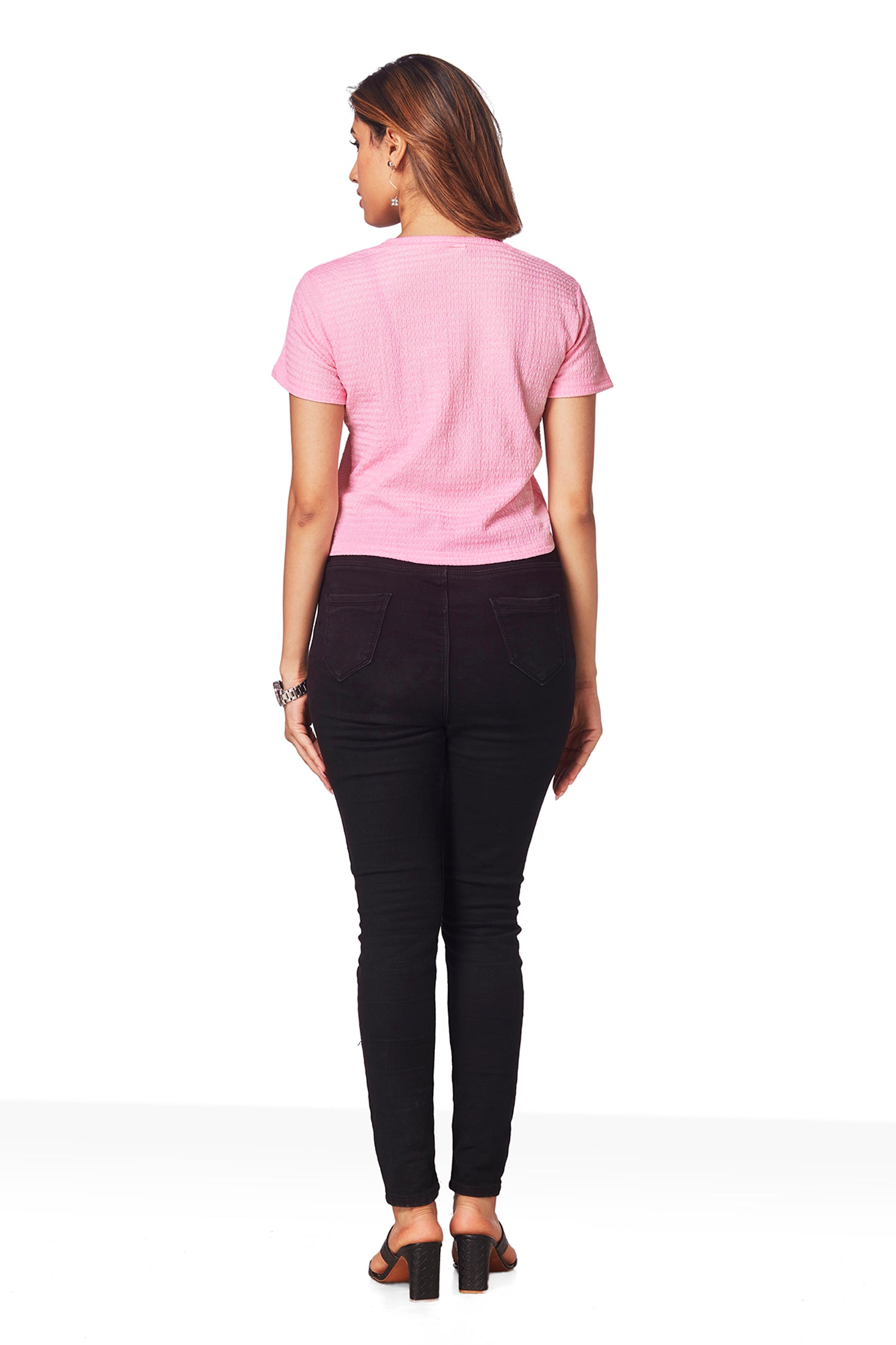 Casual Chest Printed T-shirts - Pink image 6