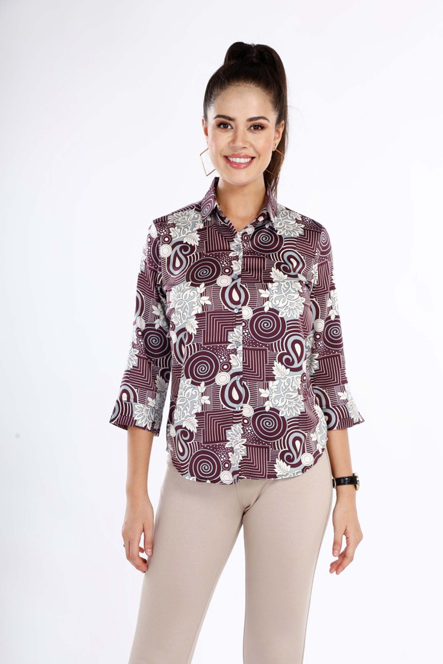 Casual Daywear Shirt - Wine image 5