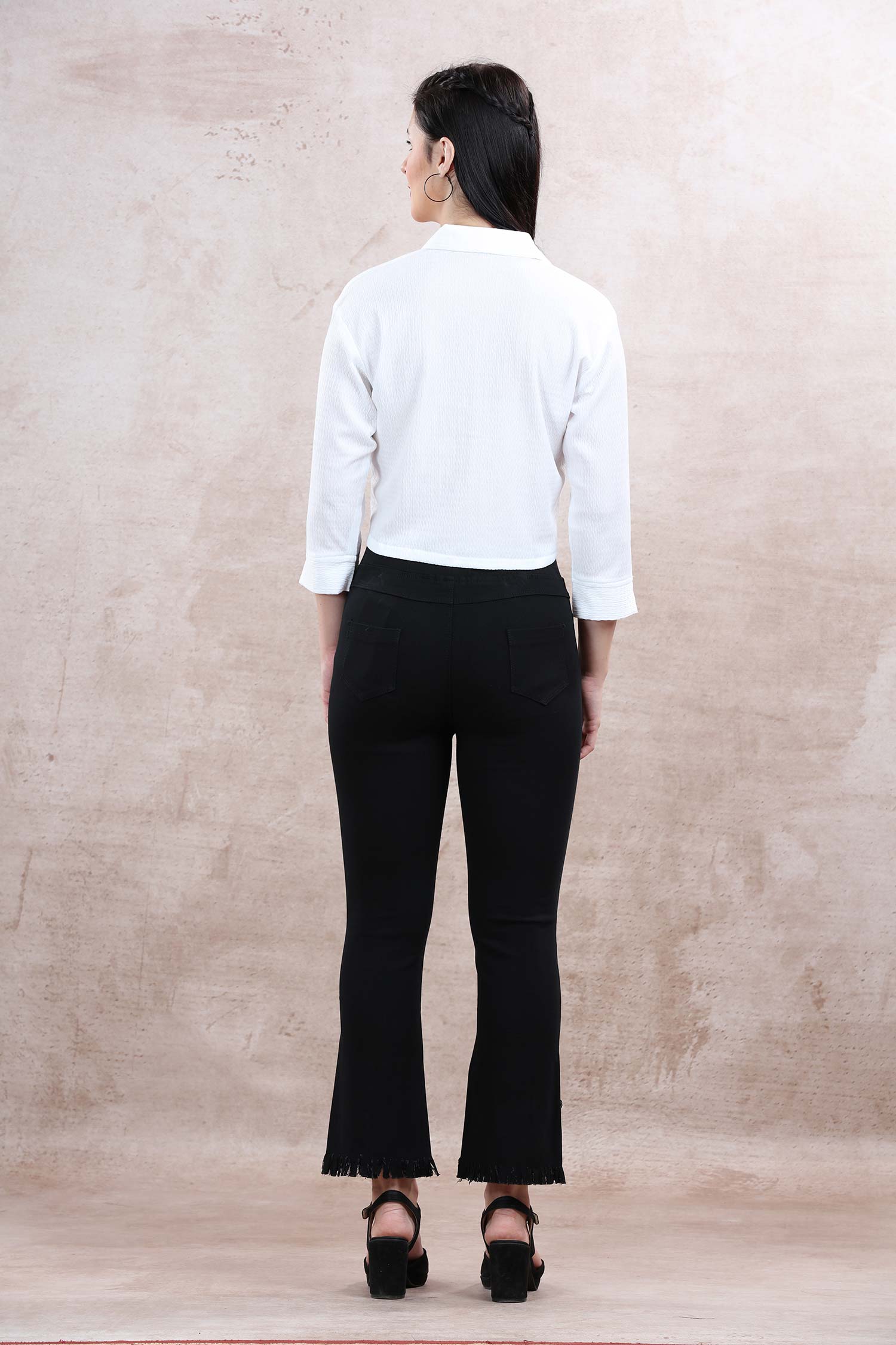 Casual Front Knot Top - White image 5