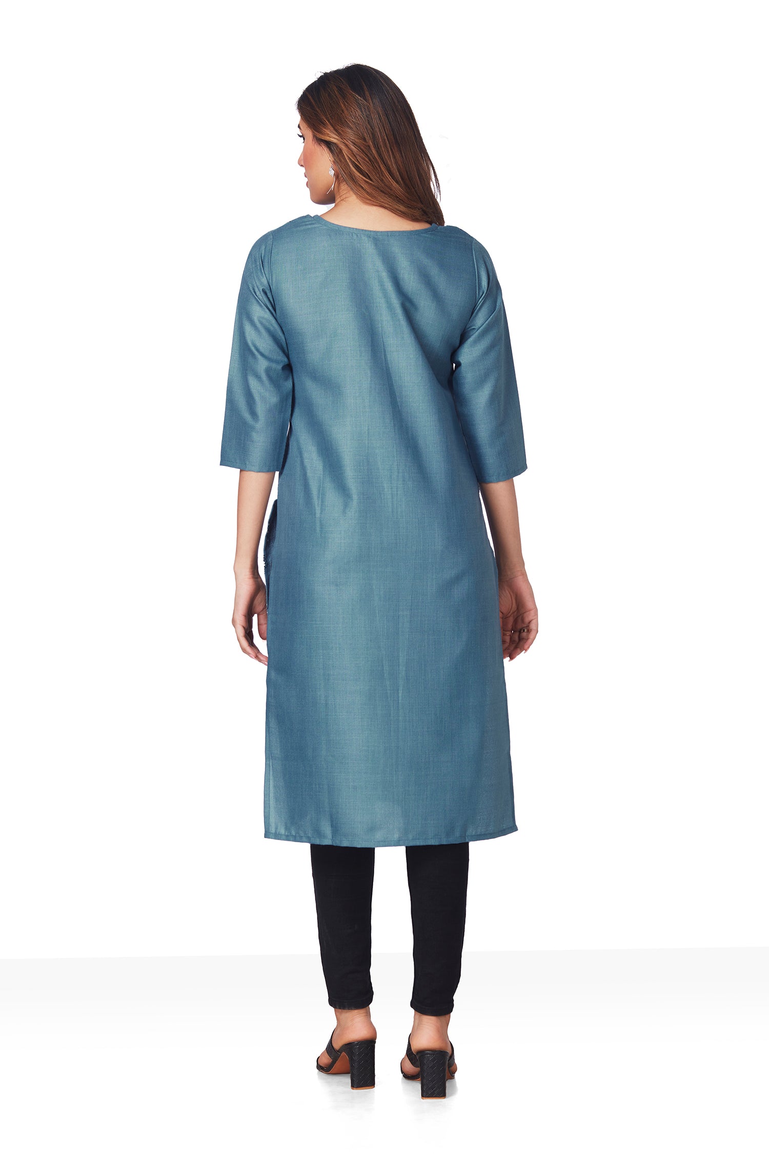Dailywear Stylish Cotton Kurti - Blue image 6