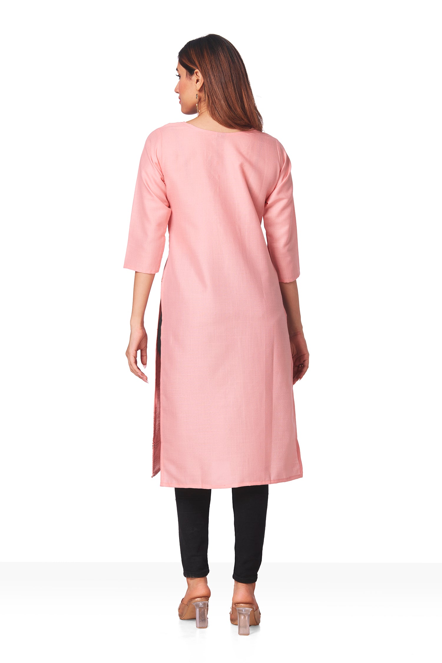 Dailywear Stylish Cotton Kurti - Peach image 6