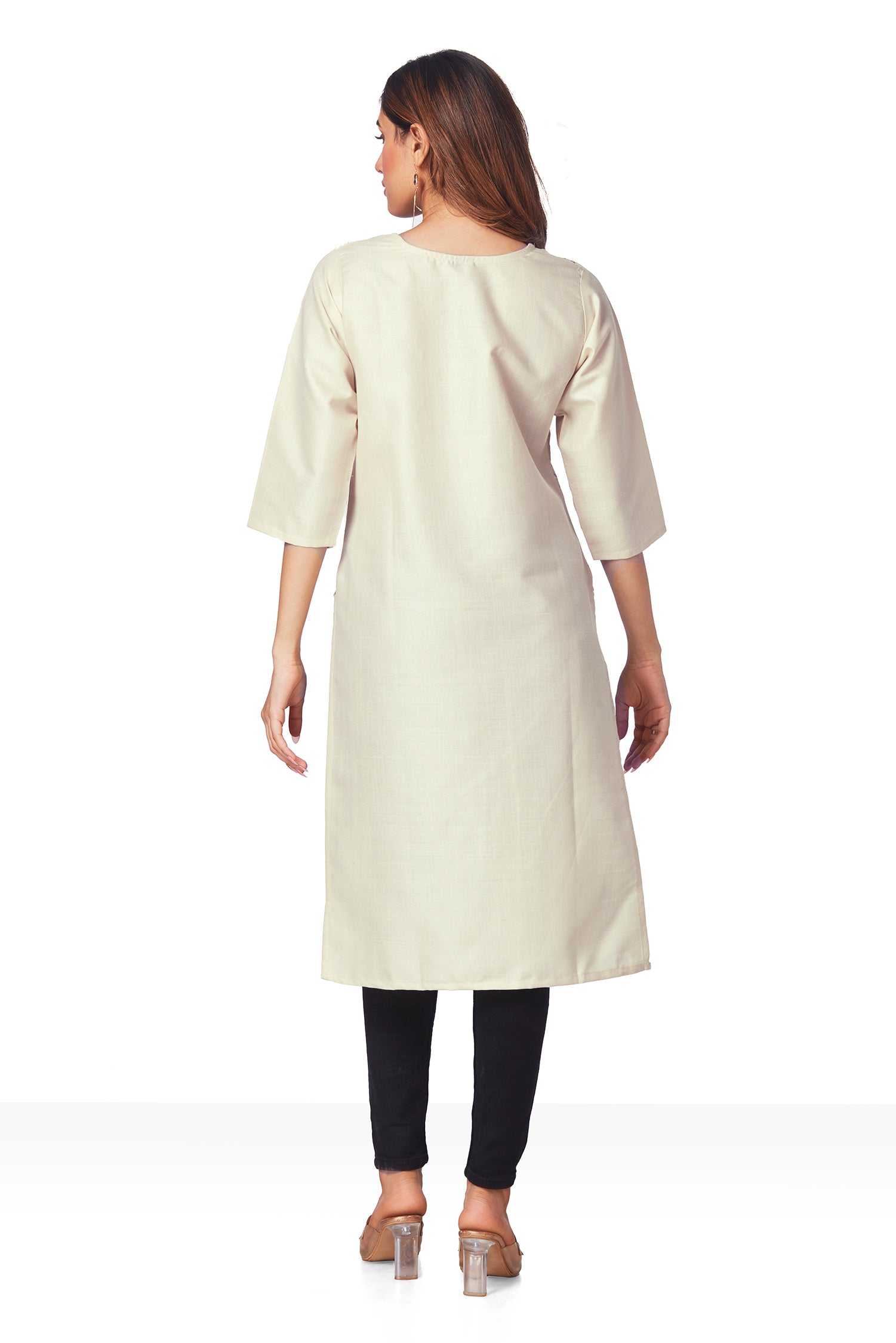 Dailywear Stylish Cotton Kurti - Beige image 6