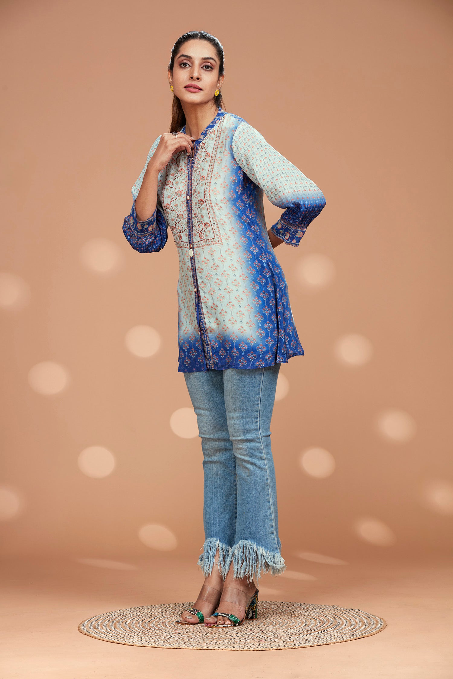 Muslin Ombre Long Kurti image 5