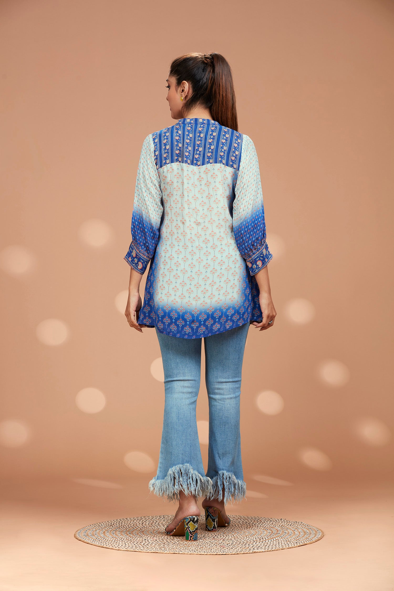 Muslin Ombre Long Kurti image 7