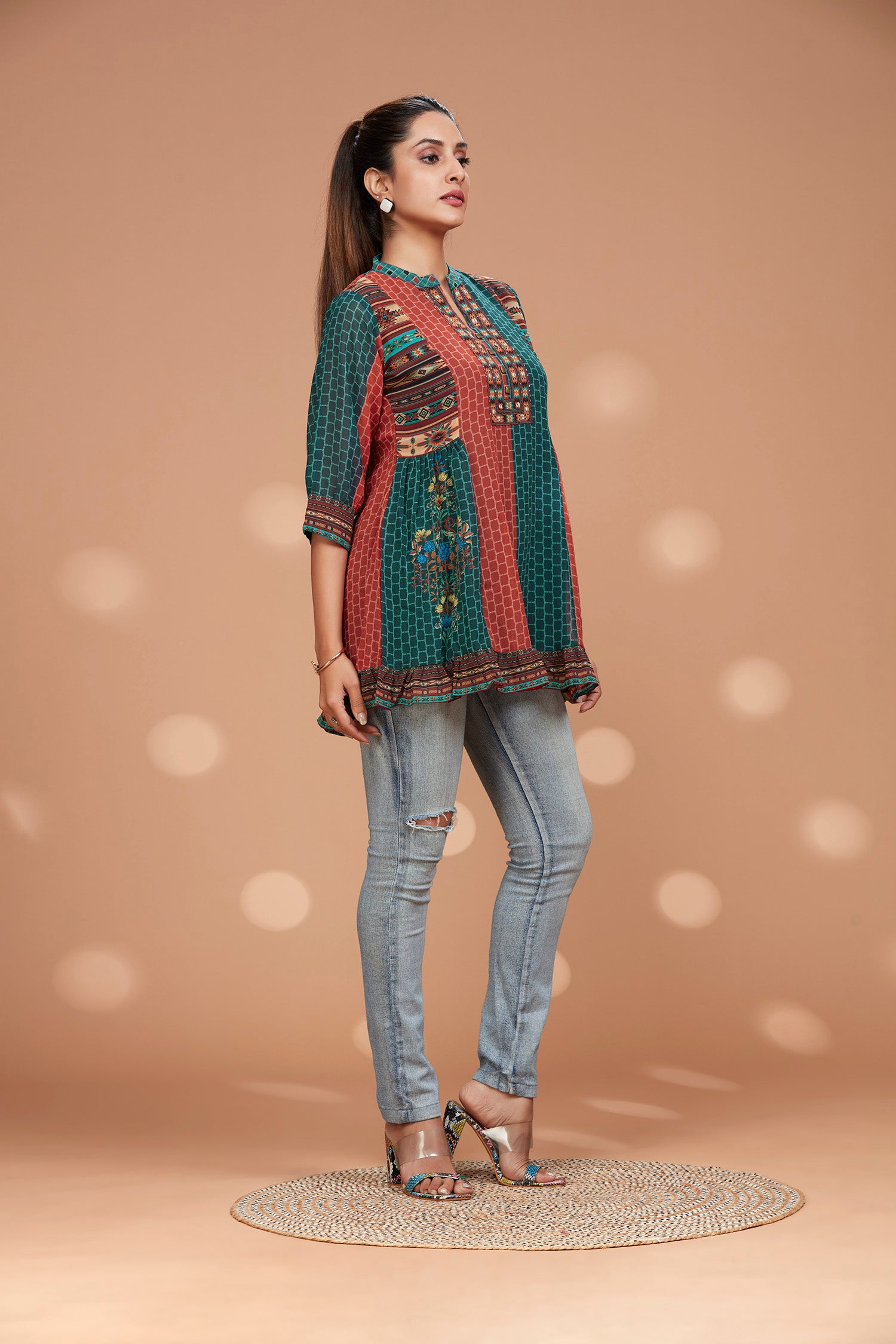 Georgette Frock Style Kurti image 5